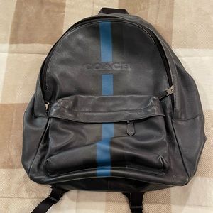 Men’s Coach Leather Backpack